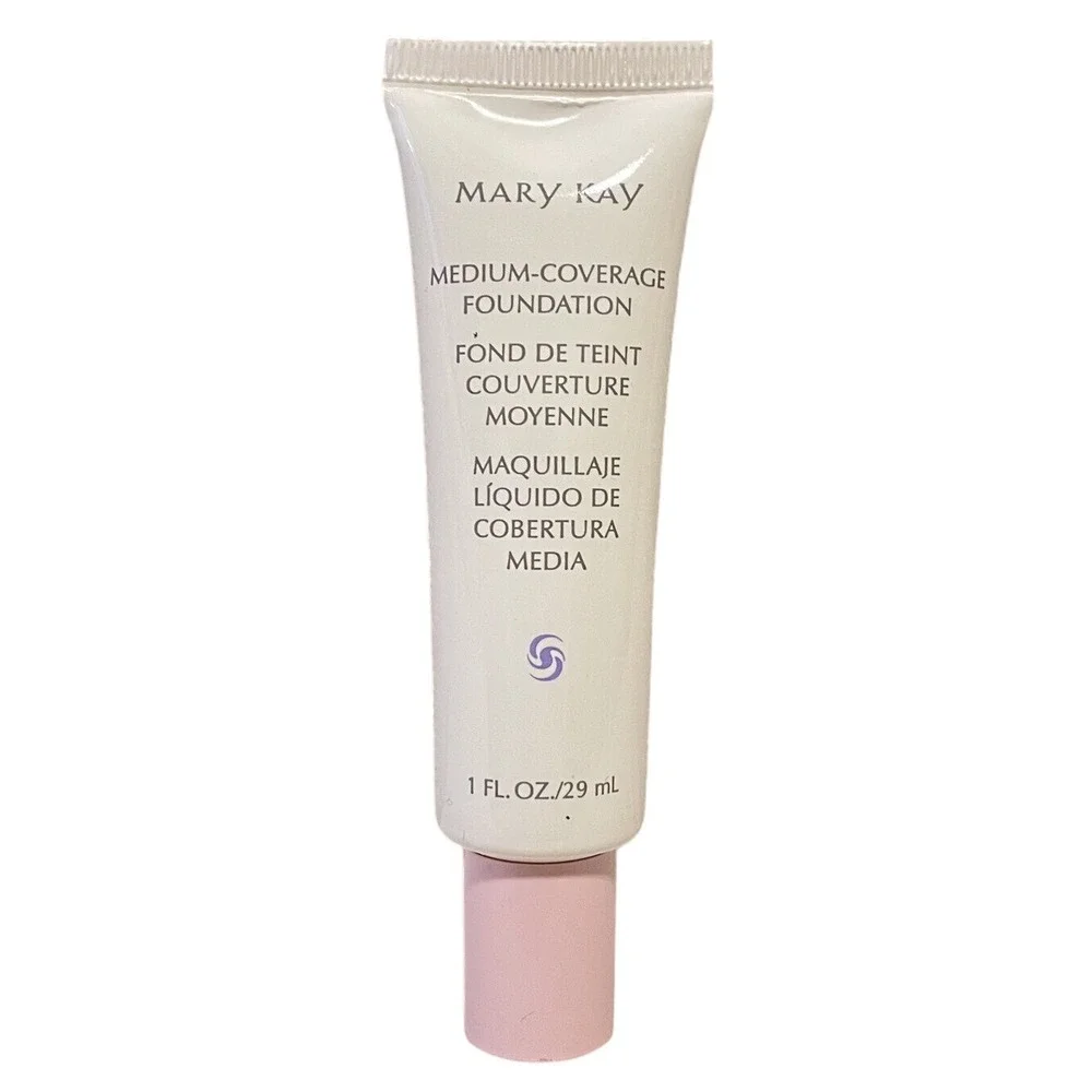 Mary Kay Medium Coverage Foundation IVORY 202 New‎ Pink Cap 1 oz